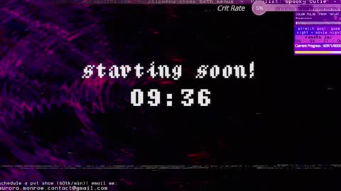 Aurora  Aura online show from January 26, 12:37 am