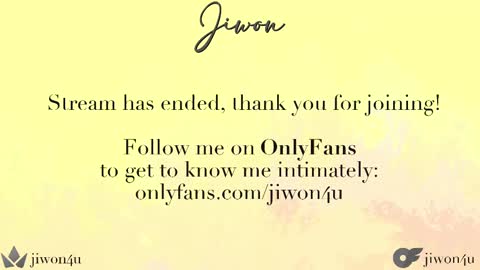 Jiwon online show from February 13, 7:42 pm