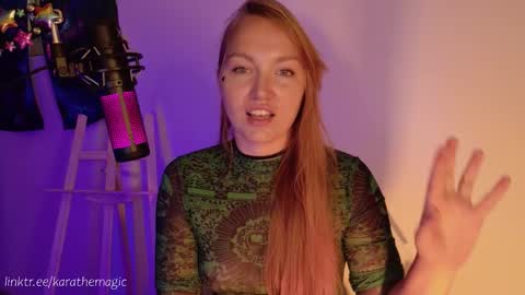 Snapshot of karathemagic chatting on September 28, 7:28 am I am here around 5am GMT karathemagic online show from September 28, 7:28 am