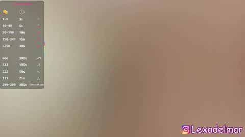 Lexa del mar online show from October 13, 6:59 am