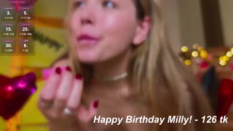 Snapshot of milly_shy chatting on February 21, 2:16 pm Milly online show from February 21, 2:16 pm
