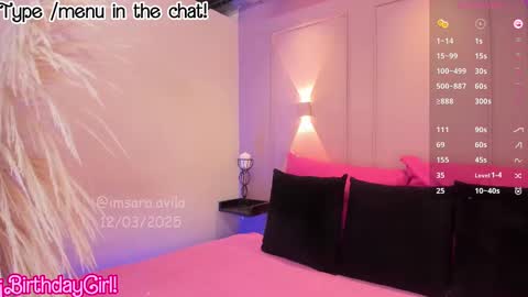 SaraAvila  online show from March 12, 10:50 pm