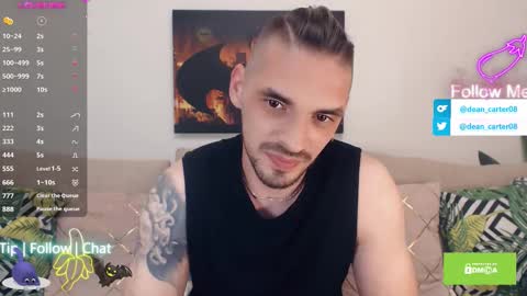 Dean Carter online show from September 27, 9:45 pm