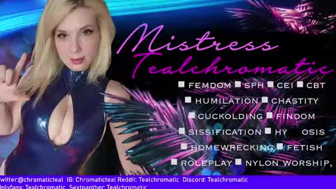 Mistress Teal Chromatic online show from January 14, 11:53 am
