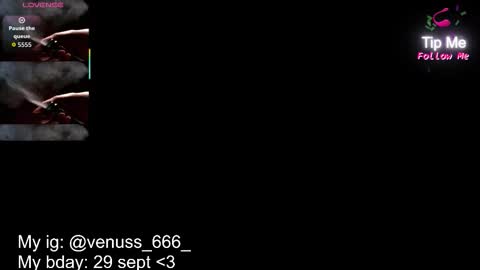Snapshot of venussx_x chatting on September 12, 7:38 pm Venus MY BDAY 29 SEPT online show from September 12, 7:38 pm